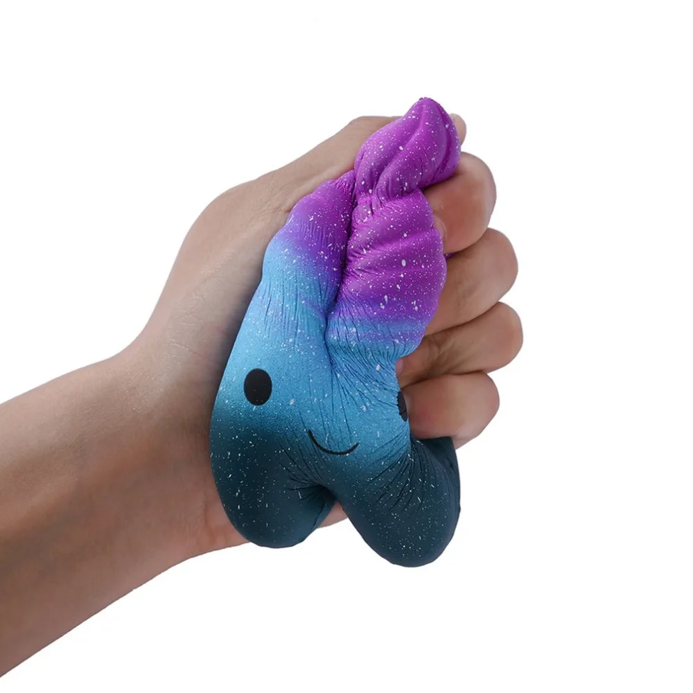 Забавный Squishy игрушки улыбка Лошадь Единорог зубы медленно расправляющиеся мягкие игрушки мягкие для сжатия симпатичный телефон ремешок с