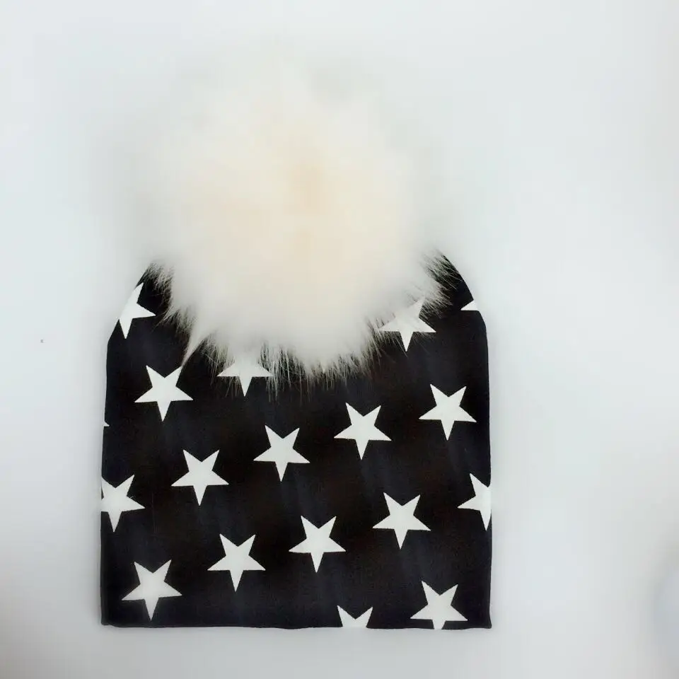 

2019 spring winter Toddler infant children baby cotton colorful raccoon hat boy cap beanie for girls and boys aged pom pom hat