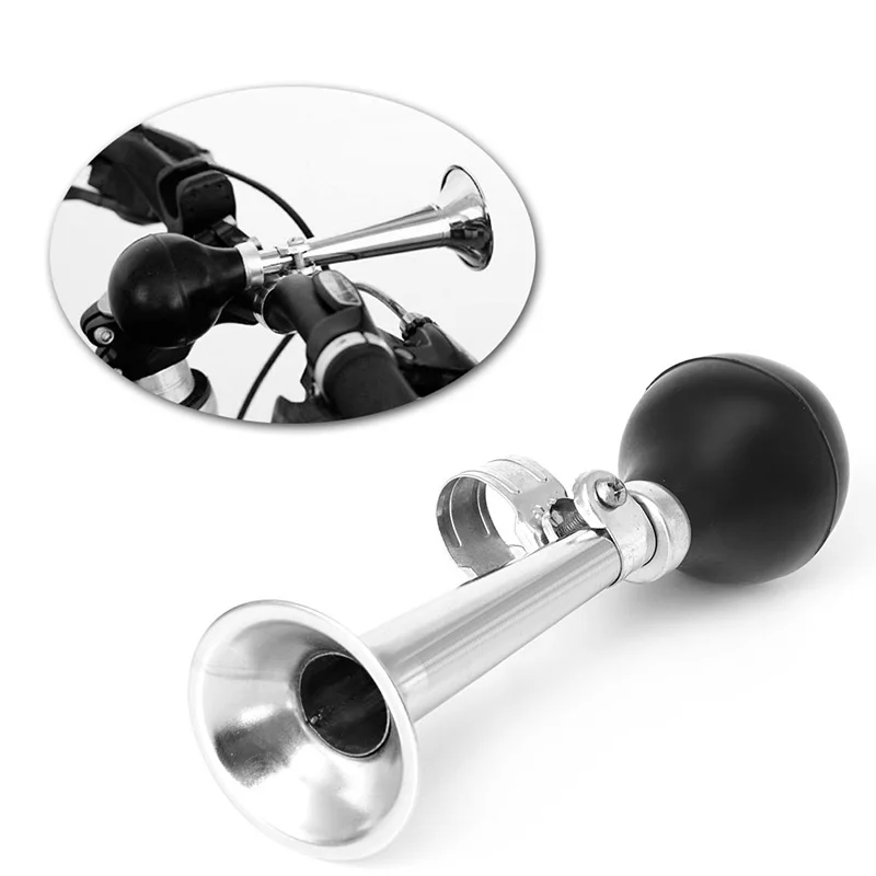 Ретро металлический велосипедный гудок для велосипеда Hooter Bell Bugle Trumpet Honking Bulb с двумя тонами honk