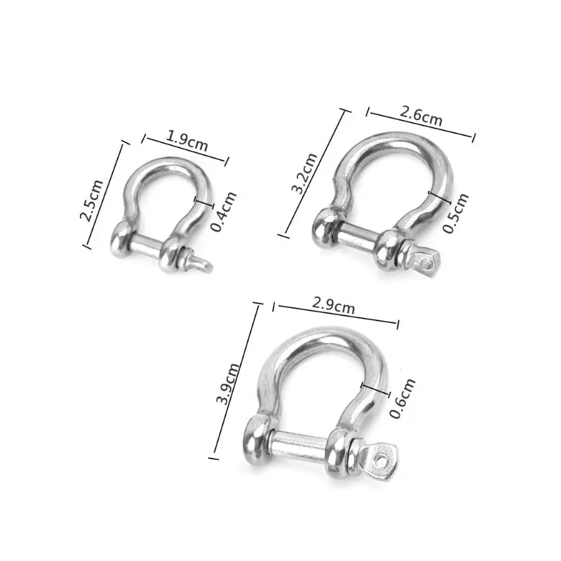 2 шт наружные Браслеты Из паракорда для выживания Якорная Скоба винт такелажная Скоба со штифтом пряжка