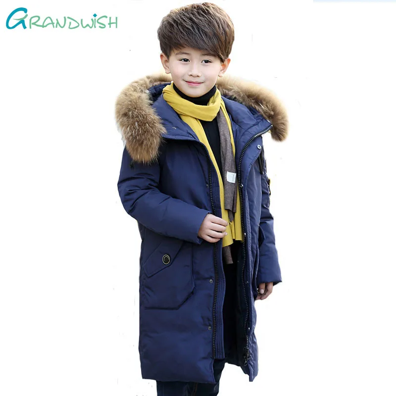 

Grandwish Winter Children Down Jackets Boy's Duck Down Outerwear Coats Down Parkas Kids Outerwears -30cold winter 6T-14T, JC240