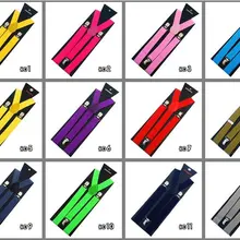 Лучшее качество 30Clip-on регулируемые брюки унисекс Y-back Подтяжки Эластичный пояс много цветов