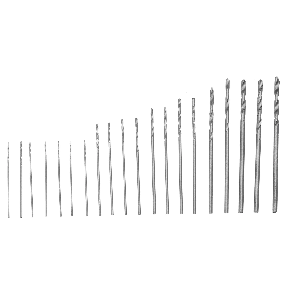 20 Set 0.3-1.6mm Titanium Coated HSS Drill Bits Spiral Vise Keyless Chuck Micro Hand Twist Drill Woodworking Rotary Tools