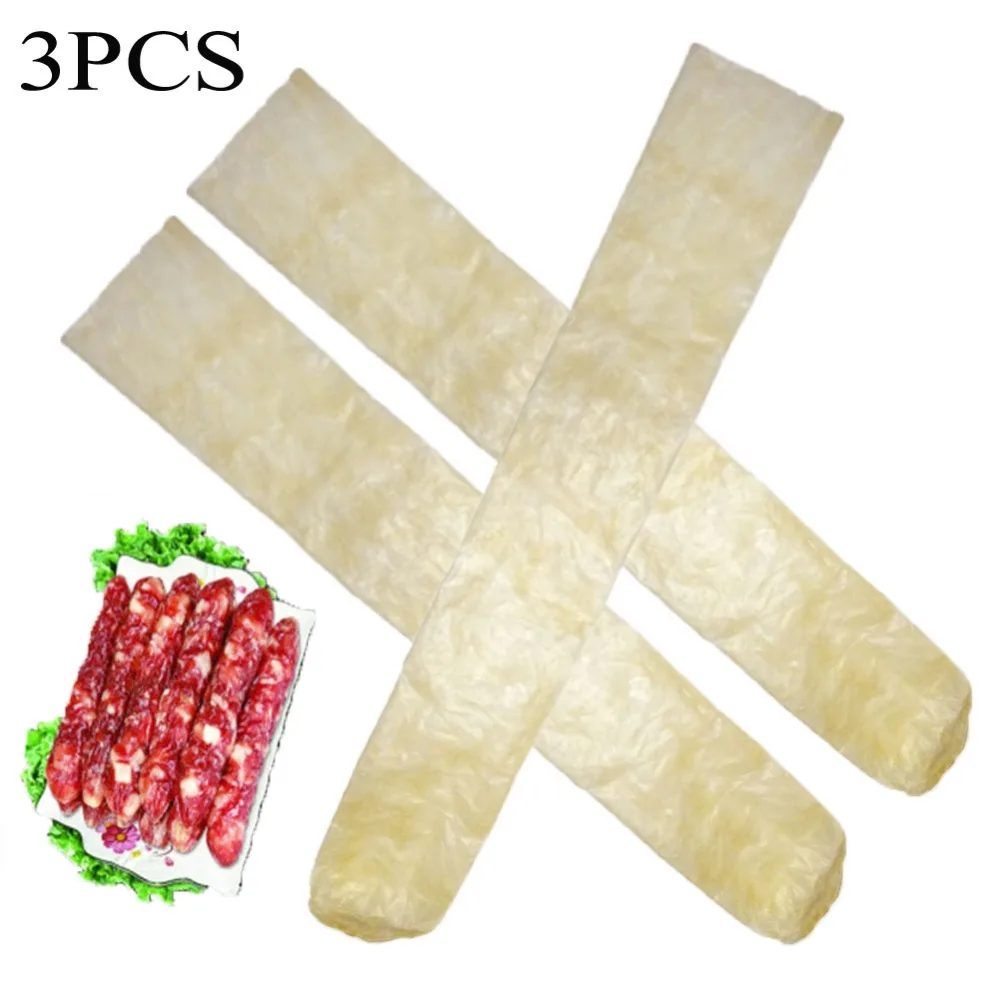 3 PCs/Lot Dry Sausage Diameter 8.2cm Casing Long 50cm Large Hot Dog