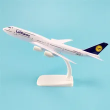 20 см модель самолета из металлического сплава немецкая авиакомпания Lufthansa Airways Boeing 747 B747 400 Airlines модель самолета с подставкой подарок