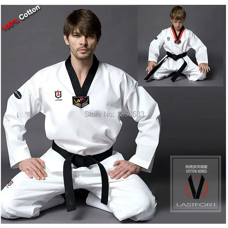 Hot sale 100% Cotton taekwondo clothes full embroidery karate clothing ...