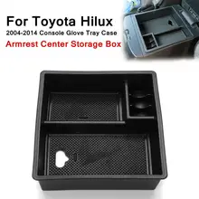 Для Toyota Hilux 2004-2014 подлокотник центр хранения коробка Пластик консоли перчатки лоток чехол встроенная 2 Нескользящие коврики организованной Форма