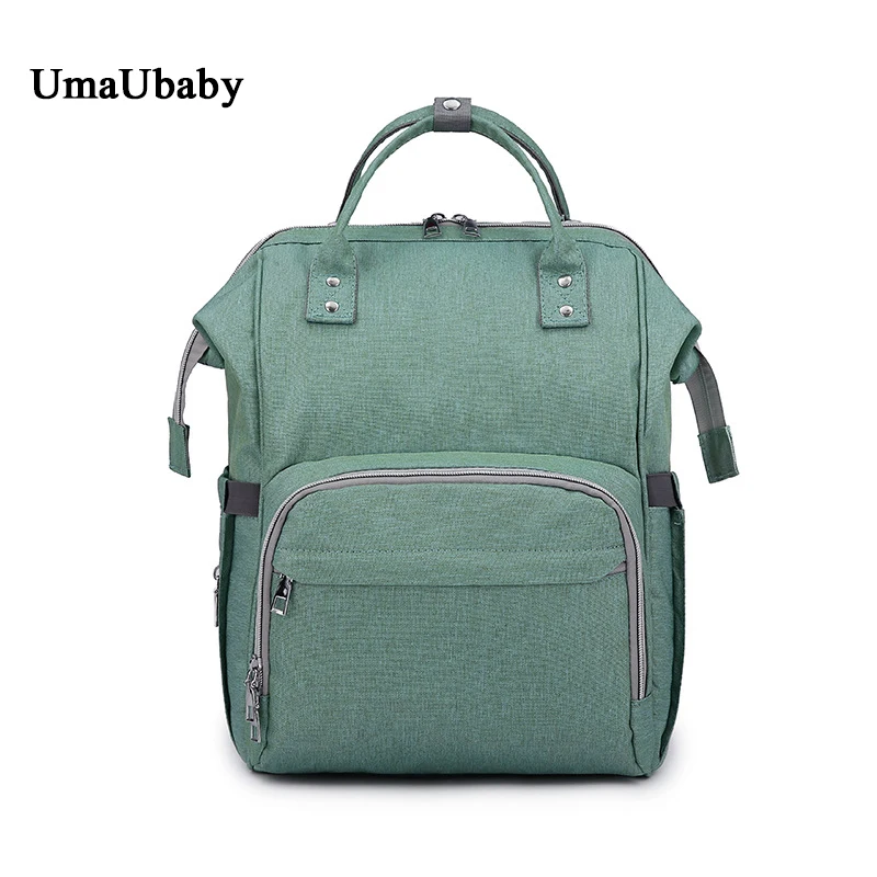 

Multi-functional Mommy Bag Pure-color Outdoor Travel Backpack Fashion Oxford Cloth Mother Baby Diaper Bag Baby Stroller Bag