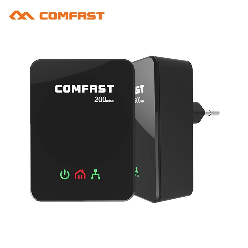 

Comfast CF-WP200M Powerline ethernet adapter 200Mbps 2.4GHz Mini plc homeplug network RJ-45 Ethernet Over Power line Router kit