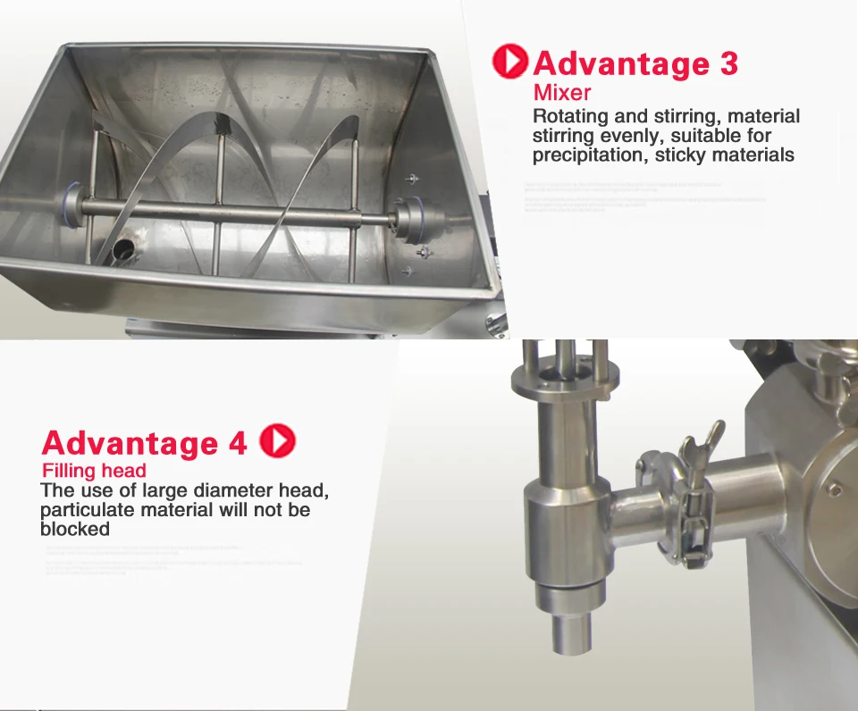 filling machine for paste 60L hopper 7