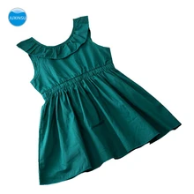 JUXINSU/летние детские платья принцессы без рукавов для девочек; пляжное платье; хлопковая детская одежда для детей в возрасте до года