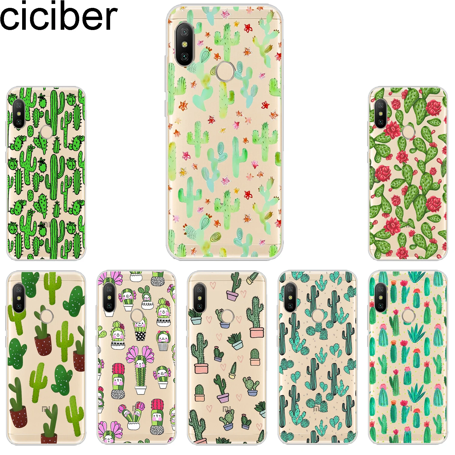 

ciciber Phone Case for Xiaomi Redmi Note 7 6 5 5A 4 4X 3 Pro Soft TPU Back Cover for Redmi S2 5Plus 6A 4A 3S Y1 Lite 6Pro Cactus