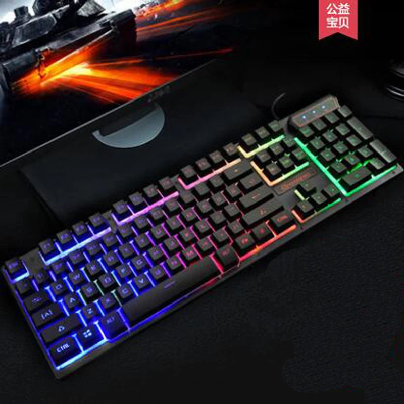 Rainbow keyboard backlight keyboard game keyboard breathing bright