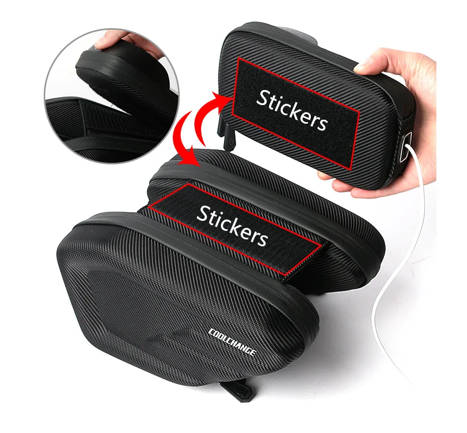 Cheap Coolchange Touch Screen Waterproof Cycling Bike Bag Bicycle Tube Bag Mountain Bike MTB Front Frame Mobile Phone Bag Accessories 26