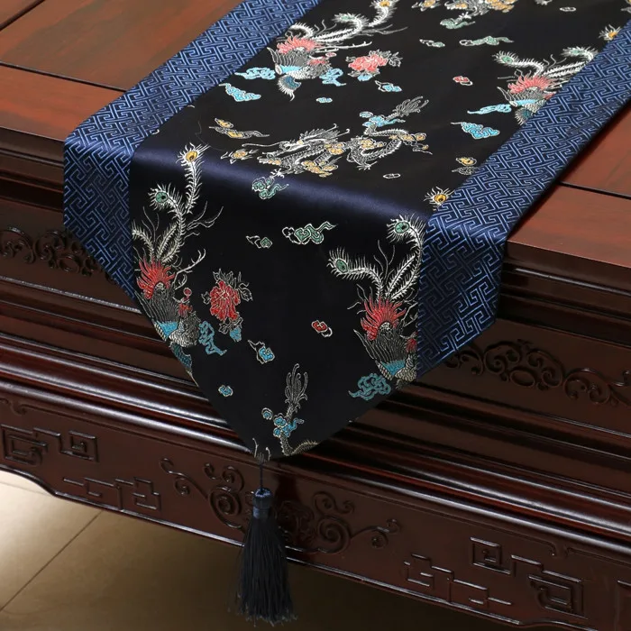 CHIC&TNK Rose Chinese Style Satins Runner Tablecloth Bed Tea Flag Decoration,016,33x150cm CHIC&TNK Rose Chinese Style Satins Runner Tablecloth Bed Tea Flag Decoration,016,33x150cm