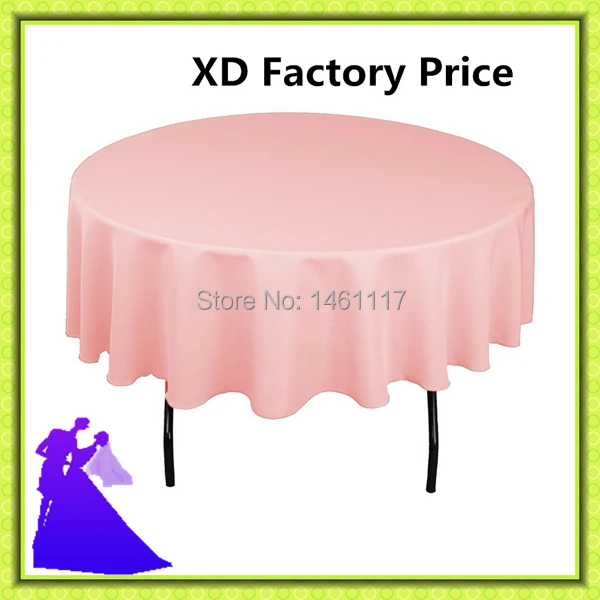 Durable cheap round table cloth, basic poly tablecloth, 90" white