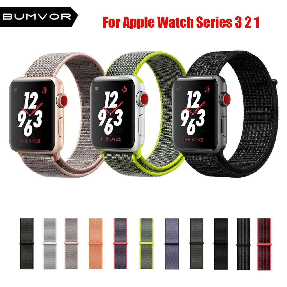 

sport woven nylon loop strap for apple watch band wrist braclet fabric nylon band for iwatch1/2/3/4 series 38mm 42mm 40mm 44