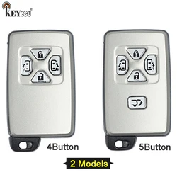 Premium Smart Card Remote Car Key Shell with Uncut Blade - White for 5 Button