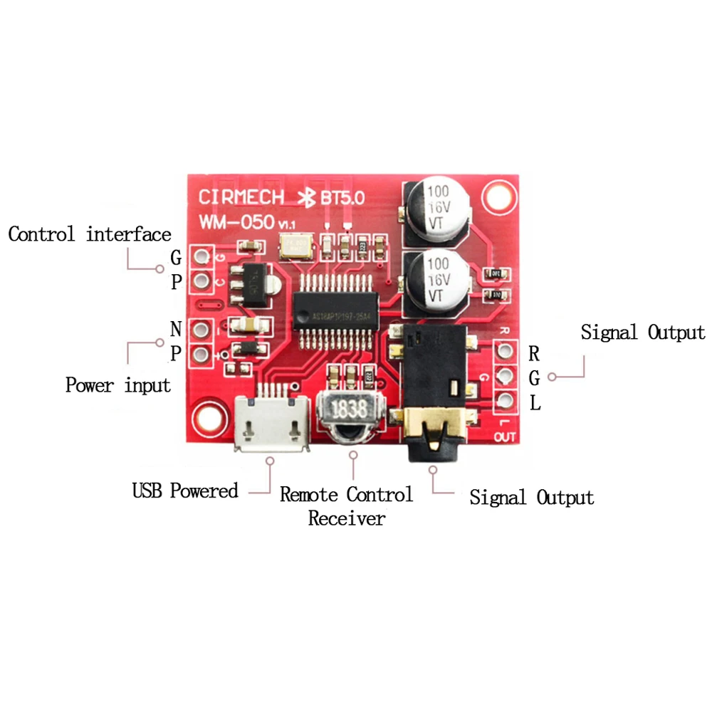 Автомобильный AUX USB источник питания MP3 Bluetooth 5,0 декодер DIY без потерь аудио приемник модуль стерео усилитель Поддержка дистанционного управления