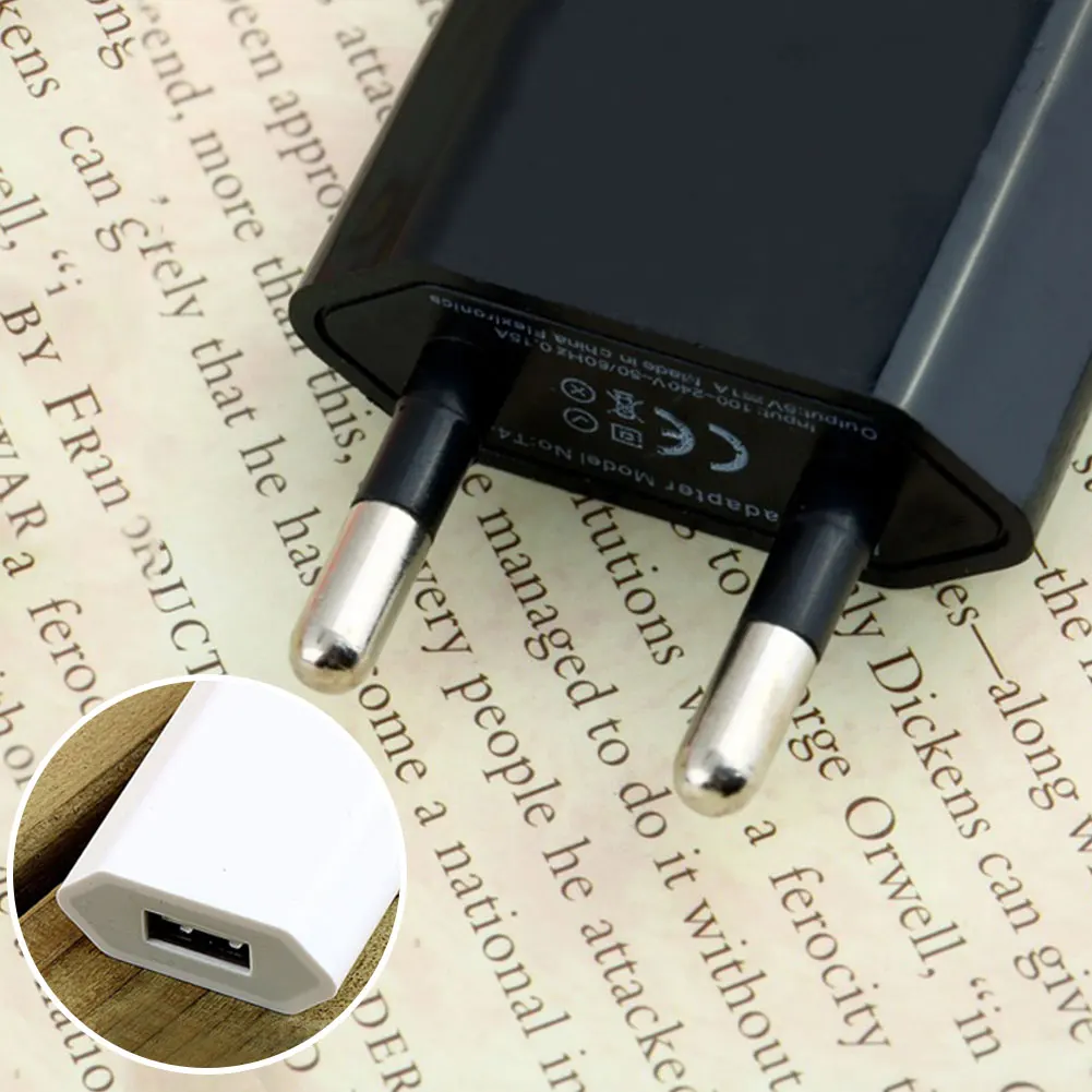Высокое качество ЕС вилка USB зарядное устройство адаптер AC100-240V DC5V/1A мобильный телефон настенное зарядное устройство адаптер