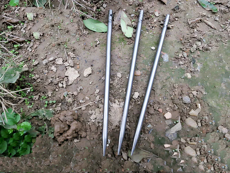 4PCS Titanium Alloy Tent Nails, Camping Tents Nail