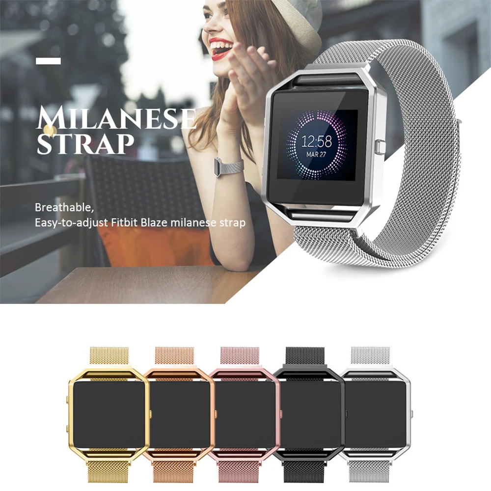 fitbit blaze milanese band