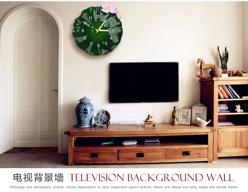 Reloj de pared creativo chino, reloj de pared de sala de estar silenciosa, reloj de cuarzo sólido con hoja de loto de viento chino moderno. Reloj de pared creativo chino, reloj de pared de sala de estar silenciosa, reloj de cuarzo sólido con hoja de loto de viento chino moderno.