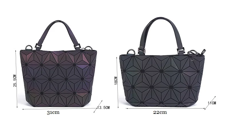 Дропшиппинг, светящаяся сумка, Женская Геометрическая латтическая сумка, высокая стеганая цепь, сумки через плечо, лазерные простые складные сумки