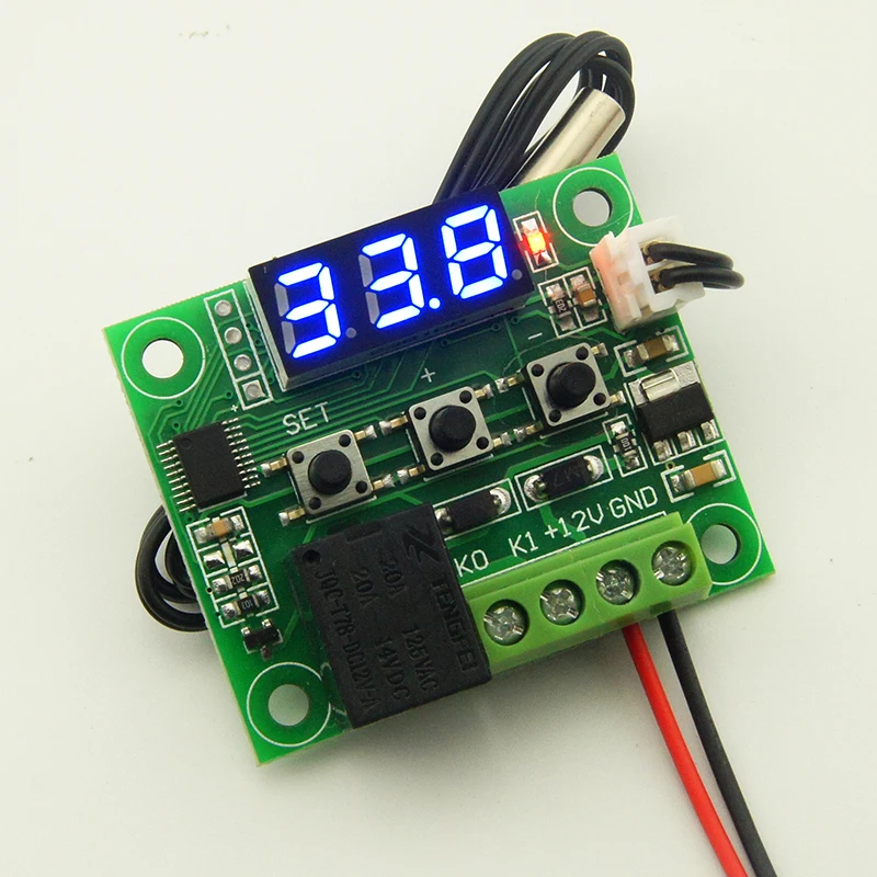 

W1209 LED Digital Thermostat Temperature Control Thermometer Thermo Controller Switch Module DC 12V Waterproof NTC Sensor