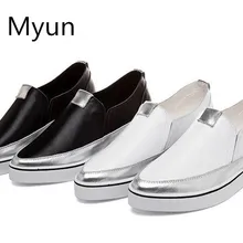 Женская обувь из натуральной кожи; модные лоферы с острым носком; повседневная обувь без застежки; Женская дышащая обувь на плоской подошве с вырезами; сезон весна-лето