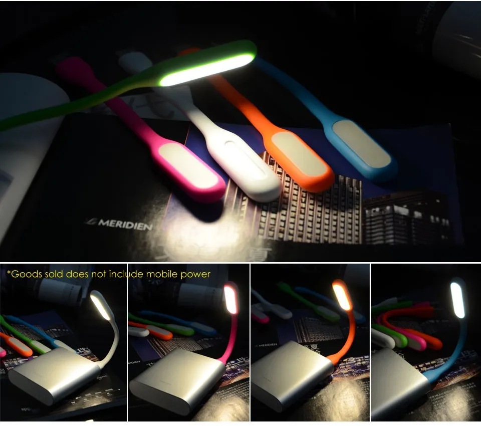 5 Colors USB Mini LED Night Light And Portable Detachable Fan Flexible Table Lamp Power Bank  Notebook  Computer Safety (6)