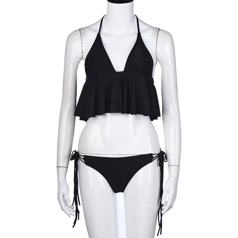 SAGACE двухсекционные костюмы с оборками юбка купальные бретелями купальник