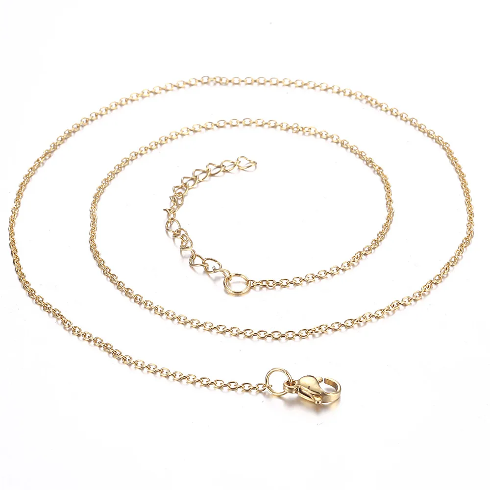 20PCS 450 700mm Wholesale Stainless Steel Lobster Clasp Necklace Chain