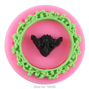 

New Round 3D Mirror Frame Silicone Fondant Cake Mold Chocolate Cookie Craft Molds Baking Decorating Tools Kitchen Accessories