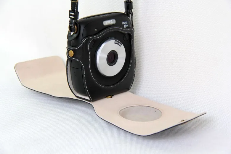 Чехол для видеокамеры из искусственной кожи для Fujifilm Instax SQ10 Fuji SQ10 сумка для камеры с ремешком черный коричневый