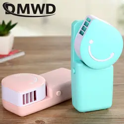 DMWD портативный Mini USB кондиционер вентилятор перезаряжаемые батарея охлаждения вентиляторы Открытый Ручной безлопастный охладитель