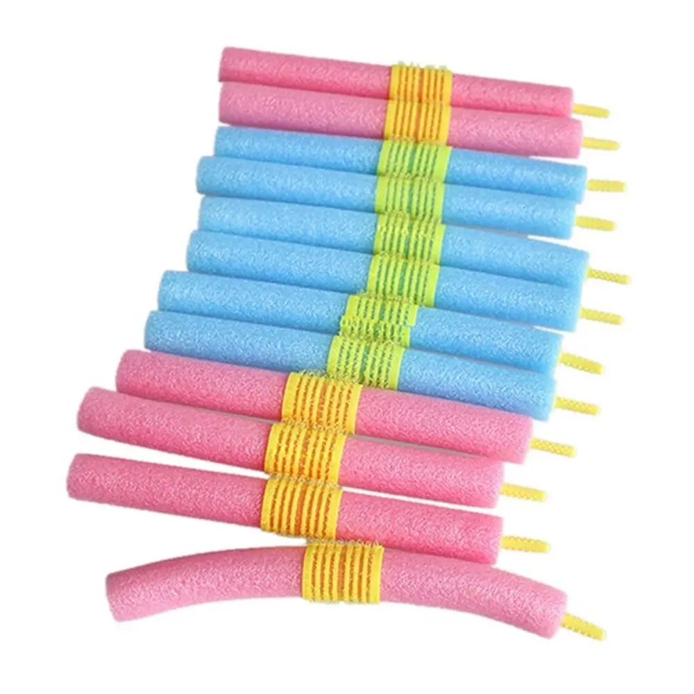 

12Pcs/Set Soft Foam Curls Hair Flexible Cling For Charming Hair Sponge Strip Rollers Hair Makeup Accessories Fashion