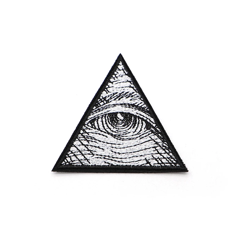 

2pcs/lot Triangle Eye of God Embroidery Patches For Clothes Iron on Patch Bag Applique Armband Stickers Accessories SC4140