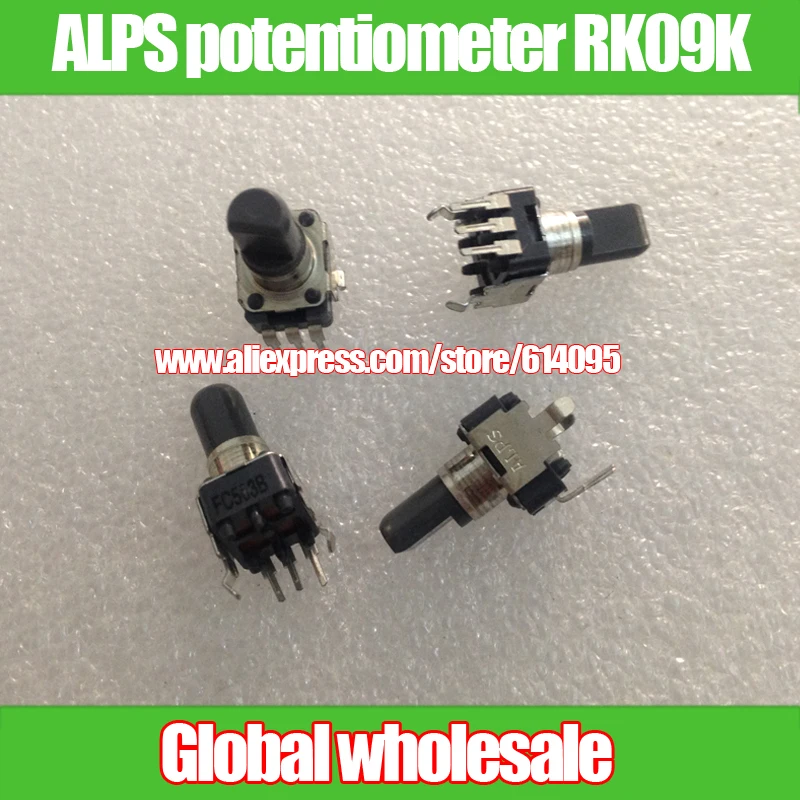 

8pcs Japan ALPS 9mm mixer selection potentiometer 103B 503B / RK09K single potentiometer B10K B50K with midpoint