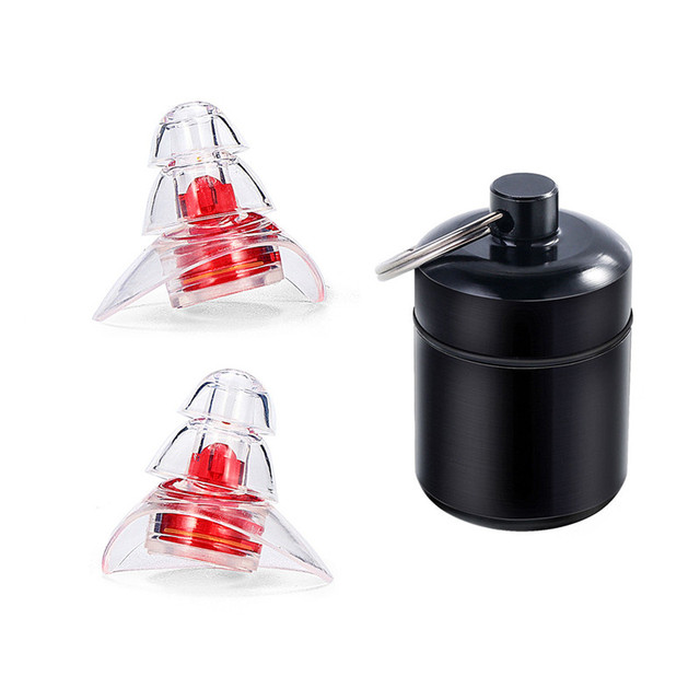 Ear Plugs Ear Protection Soft Silicone Reusable Music Earplugs Noise Reduction For Sleep DJ Bar Bands Sport W/ Case