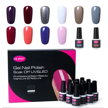 

CLAVUZ Hot Selling Semi-permanent Nail Gel Polish Birthday Present Set Kit Wedding Makeup Manicure Base Top Varnishes 58 Colors