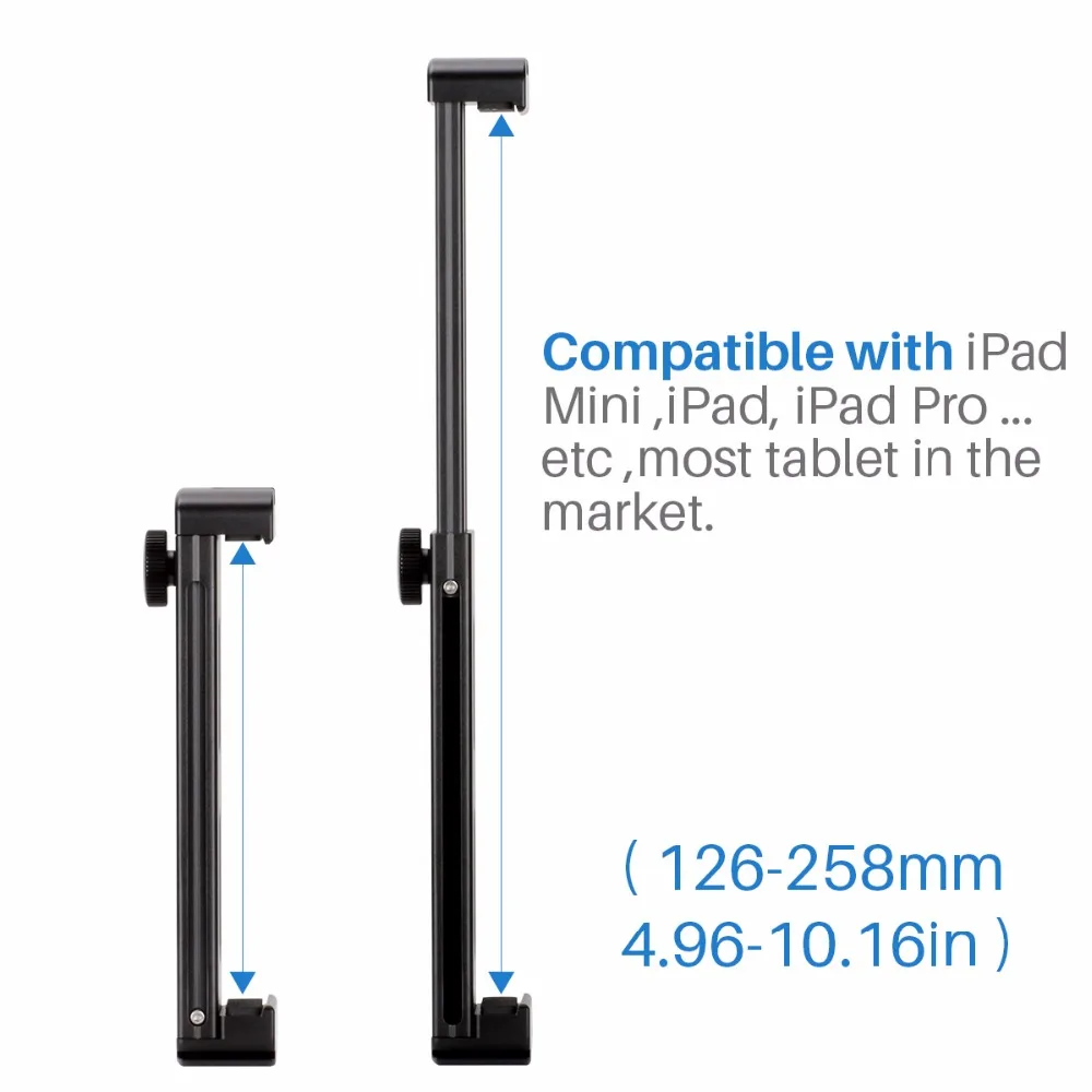 ULANZI Soporte Tablet Cama, Soporte iPad Cama Ajustable, Rotación de 360°, Soporte  Tablet de Aluminio, Brazo Tablet para iPad Pro12.9, iPad Air/Mini 2 3 4,  Galaxy Tab, Huawei Mediapad : : Informática