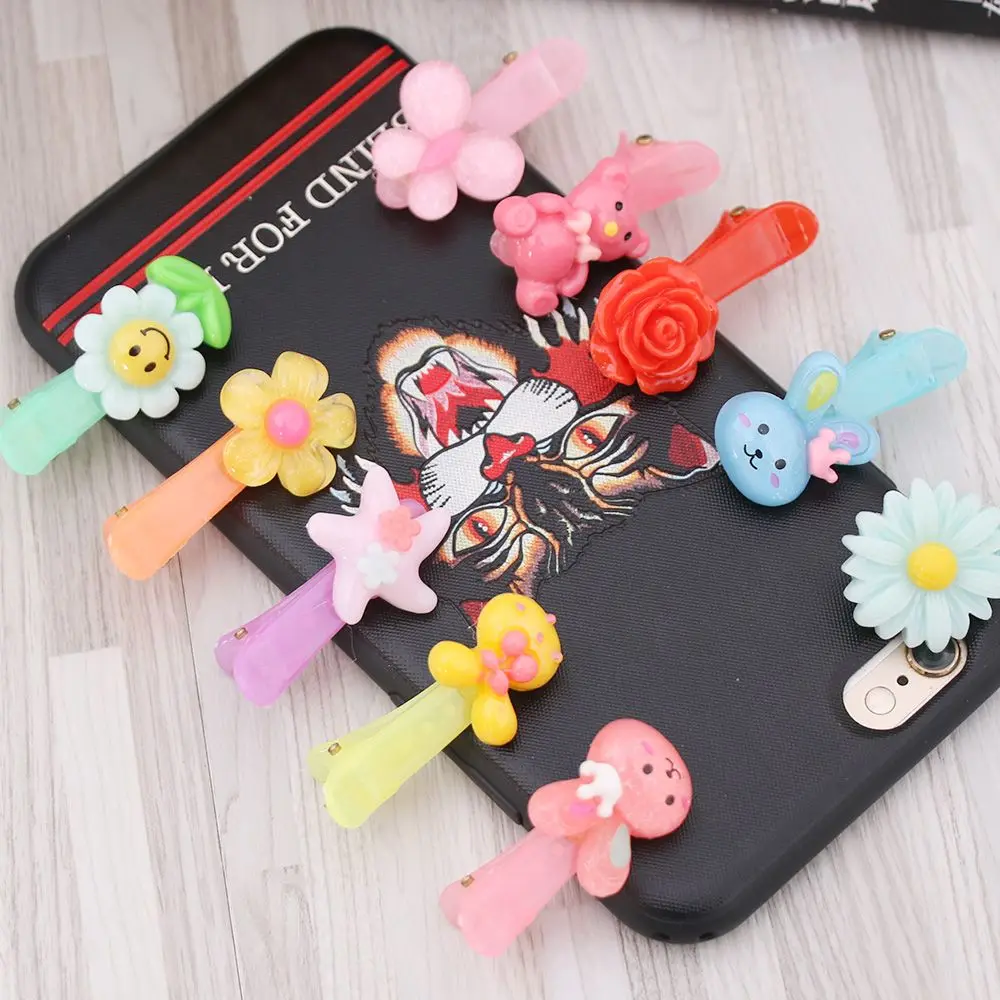 

10 Pcs Cartoon Beads Candy Color Hair Clips Ties Kids Hairpin Accessories lots