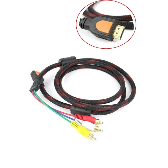 Modest 1.5 M HDMI Male to 3 RCA Male Video Audio AV Cable HDMI TO AV Cord Adapter Converter Connector Component Cable For HDTV CT043-1 Modest 1.5 M HDMI Male to 3 RCA Male Video Audio AV Cable HDMI TO AV Cord Adapter Converter Connector Component Cable For HDTV CT043-1