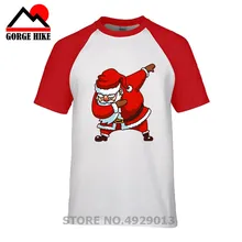 Divertida camiseta para Navidad de Papá Noel Dab, camisetas de Papá Noel, camisetas para fiesta de Hip Hop, camiseta para niños, hombre, talla grande