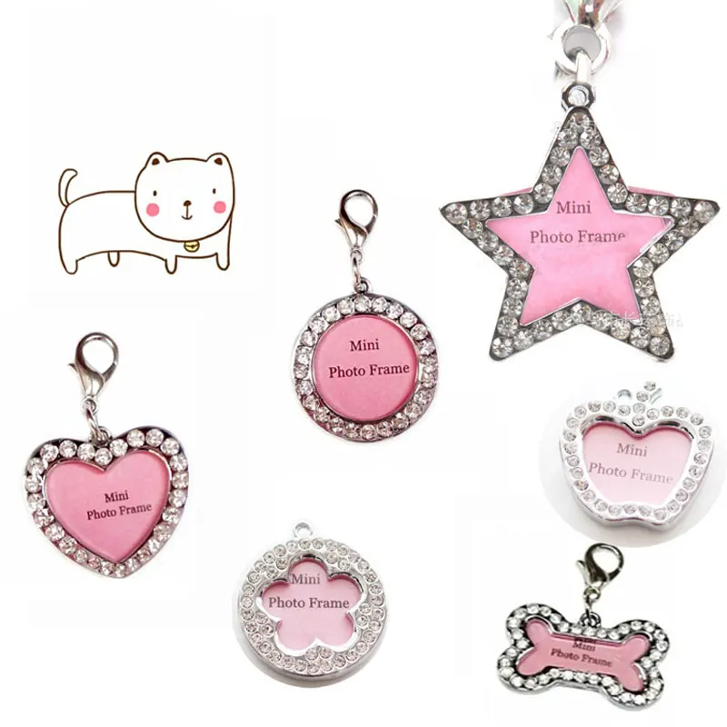 2 unids/lote Envío texto grabado Personalizado etiquetas de identificación de mascotas perro gato collares