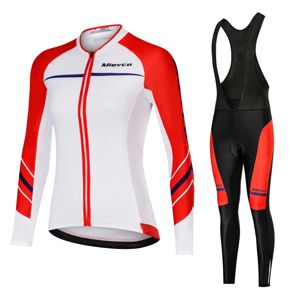 

New Female Riding Suit Pro Team Cycling Clothing Women Long Sleeve Bicycle Jersey Set Sport MTB Wear Quick Dry Road Bike Clothes