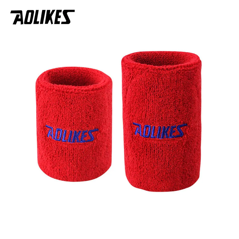 AOLIKES 1 шт. Защитный Браслет для тренажерного зала Тяжелая атлетика поддержка запястья спортивный наручный бандаж Теннисный бадминтон баскетбольные напульсники защита - Цвет: Red