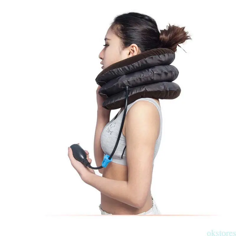 

U Shape Air Inflatable Pillow Cervical Neck Traction Device Shoulder Neck Pain Relief Brace
