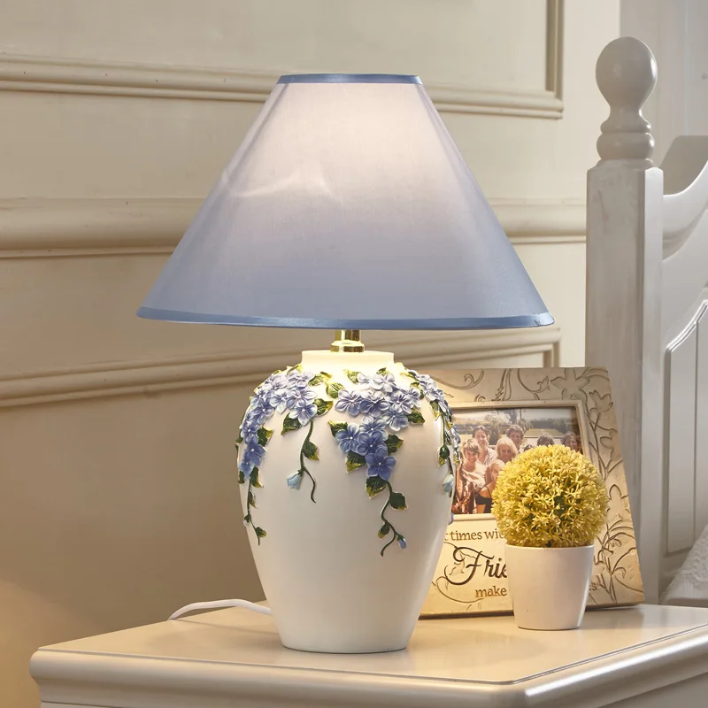 Европейские упрощенные декоративные настольные лампы для гостиной прикроватный светодиодный светильник прикроватный Светильник Настольный Светильник лампы для спальни - Цвет абажура: F
